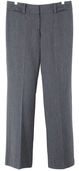 Loft Curvy Sz 4 x 32 Charcoal Gray Polyester Blend Dress Trouser Pant