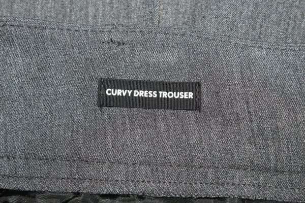 Loft Curvy Sz 4 x 32 Charcoal Gray Polyester Blend Dress Trouser Pant