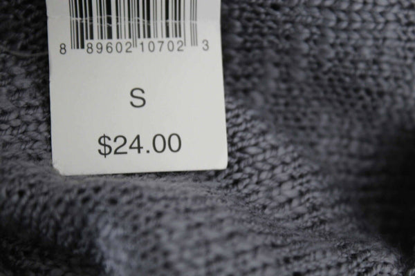 Cloudchaser NEW $24 Sz S Gray Pullover Hi Lo V Neck 100% Acrylic Sweater