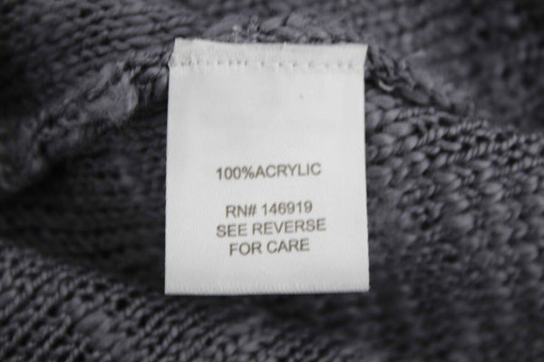 Cloudchaser NEW $24 Sz S Gray Pullover Hi Lo V Neck 100% Acrylic Sweater