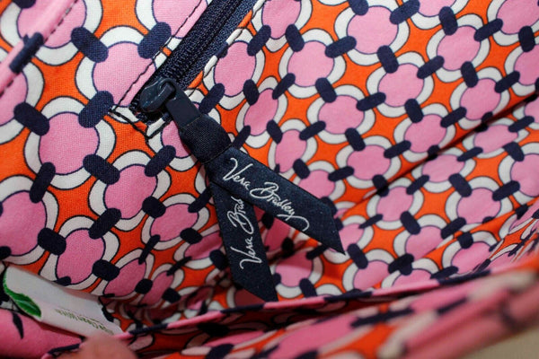 Vera Bradley Pink Navy Orange White 6 X 13 X 2.5 Shoulder Purse