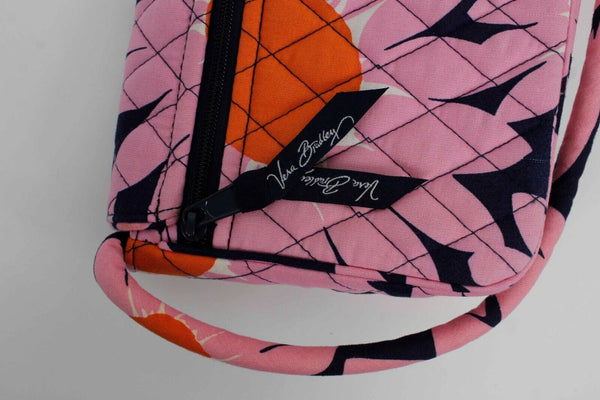 Vera Bradley Pink Navy Orange White 6 X 13 X 2.5 Shoulder Purse