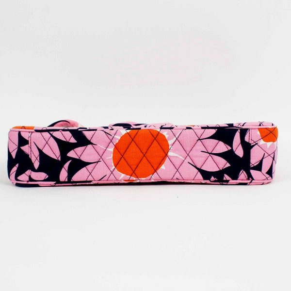 Vera Bradley Pink Navy Orange White 6 X 13 X 2.5 Shoulder Purse