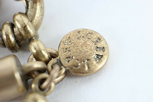 J Crew Peach Pink Rhinestone Articulated Gold Hardware 15" + Extender Necklace