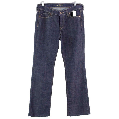 Old Navy Flirt Sz 8 Blue Cotton Blend Rhinestone Mid Rise Boot Cut Jeans