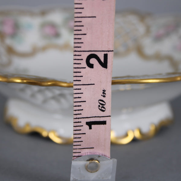 Tirschenreuth Bowl Plate Gold Pink Multi Color Bavaria 6.5 x 2 Bowl Plate