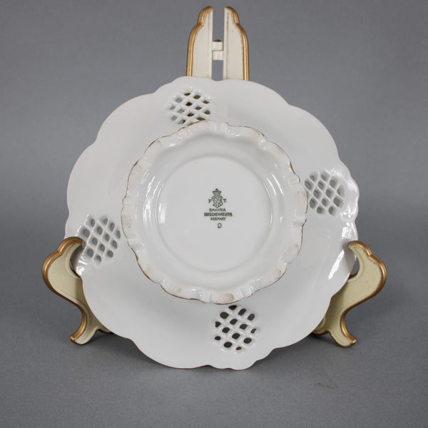 Tirschenreuth Bowl Plate Gold Pink Multi Color Bavaria 6.5 x 2 Bowl Plate