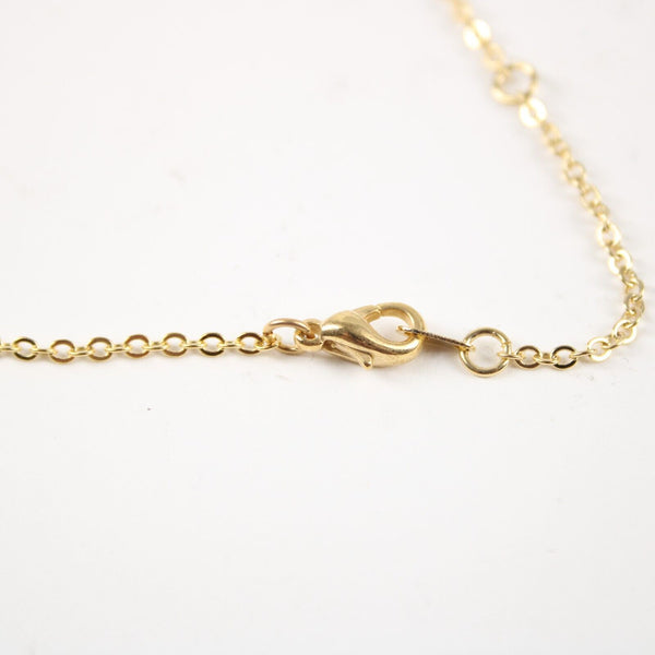 ANGELA NEW Name Goldtone Rhinestone Accent 14.5" w 4.5" Multi Ring Ext Necklace