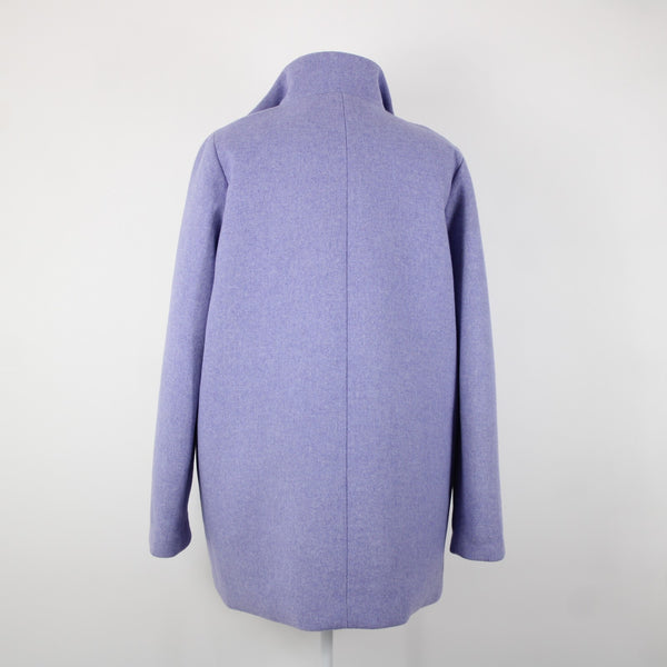 J Crew Sz 20 Lavender Purple Collared Lined Zipper Pockets Wool Polyeter Jacket
