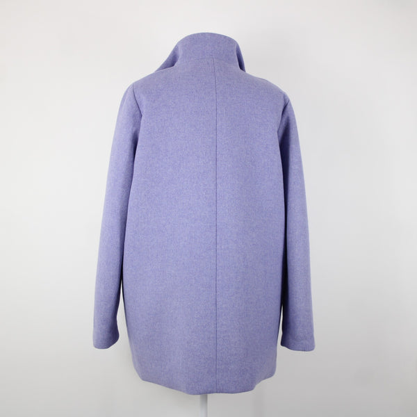 J Crew Sz 20 Lavender Purple Collared Lined Zipper Pockets Wool Polyeter Jacket