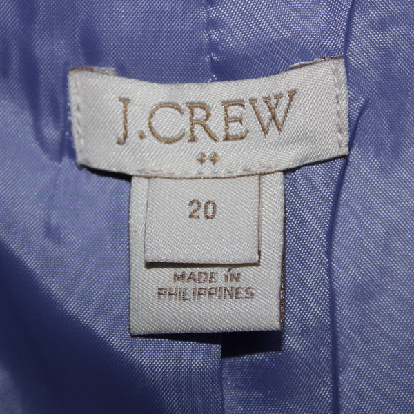 J Crew Sz 20 Lavender Purple Collared Lined Zipper Pockets Wool Polyeter Jacket