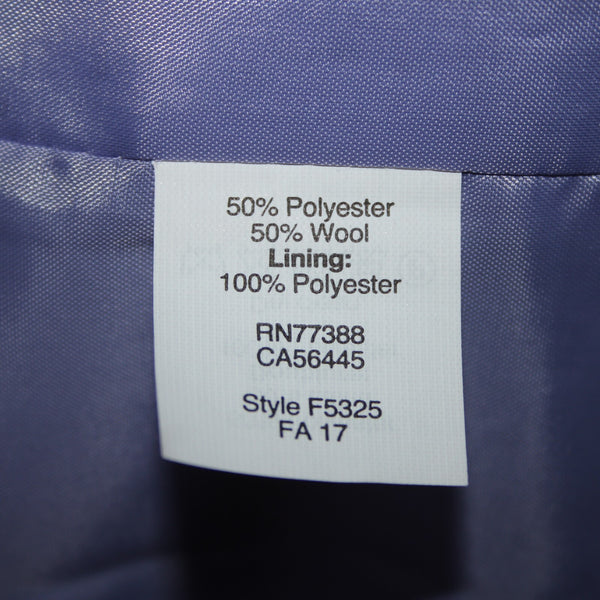 J Crew Sz 20 Lavender Purple Collared Lined Zipper Pockets Wool Polyeter Jacket