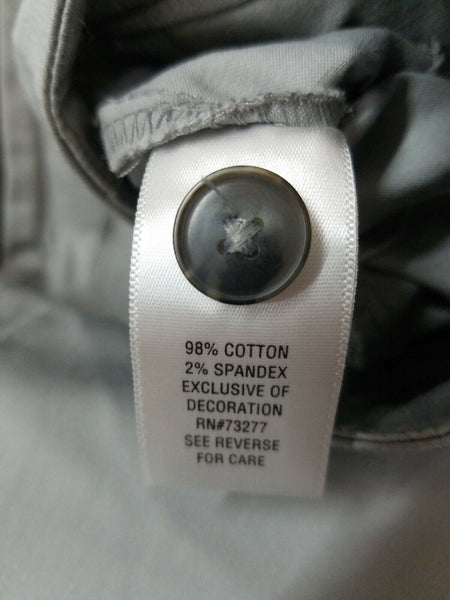 Simply Vera Sz 8 x 22.5 Gray Capri Crop Dressy Polished Cotton Blend Pant