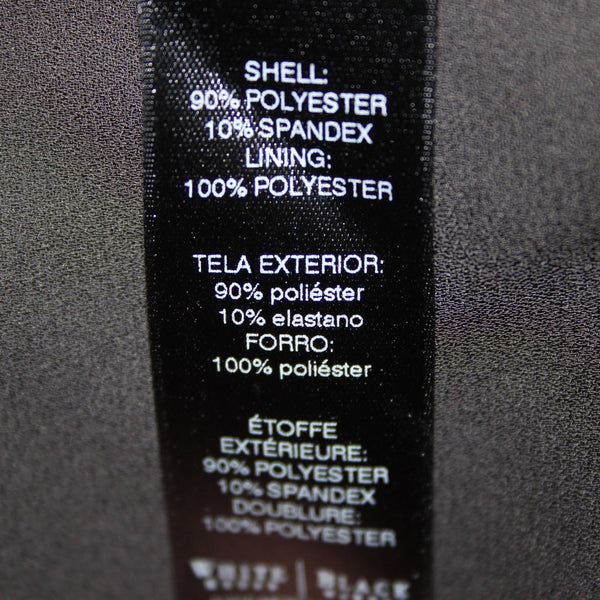 White House Black Market Top NEW $84 Sz L Black V Neck Layered Poly Spandex Top