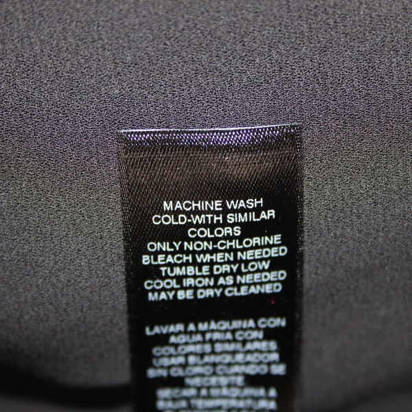 White House Black Market Top NEW $84 Sz L Black V Neck Layered Poly Spandex Top