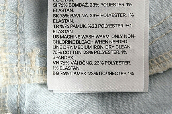 HM NEW Sz 25 x 28 Light Blue Denim Skinny Cotton Poly Elastane Jeans