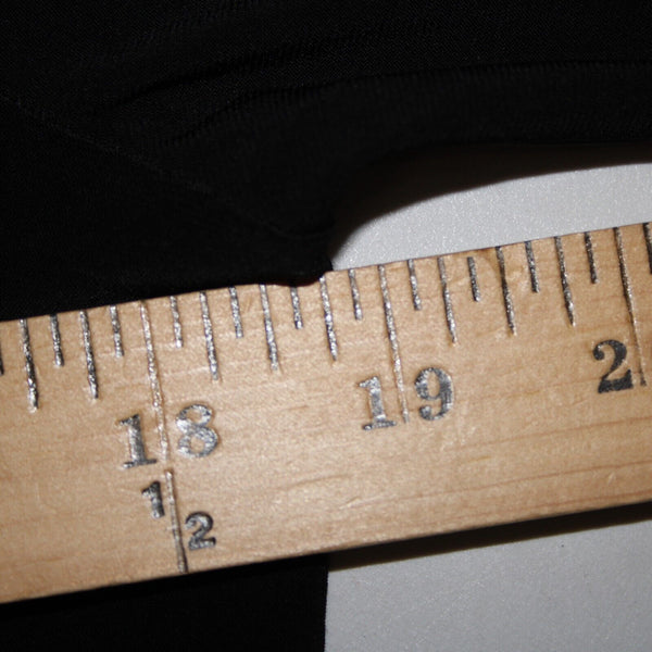 Crystaline Sz M Black Gold Stud High Low 3/4 Sleeve Half Zip Poly Spandex Top