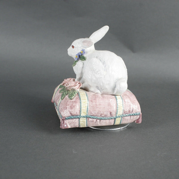 Lefton 1997 Yamada 4" White Pink Yellow Green Born Free Music Box