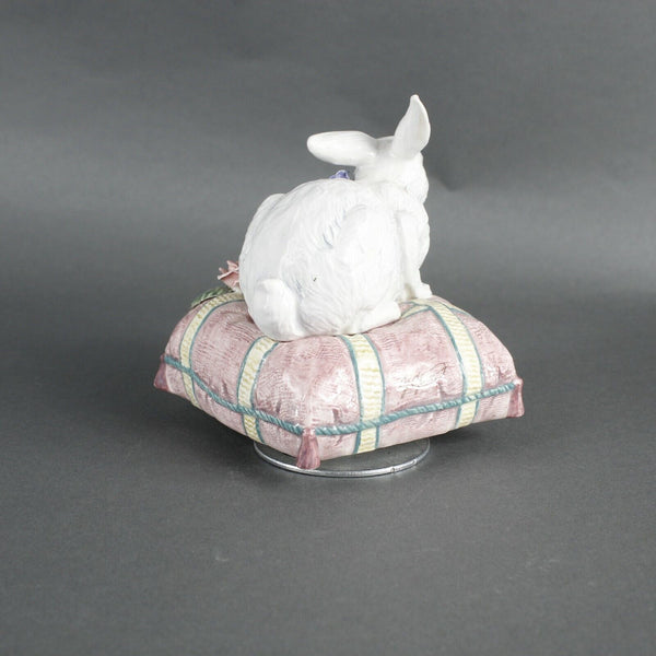 Lefton 1997 Yamada 4" White Pink Yellow Green Born Free Music Box