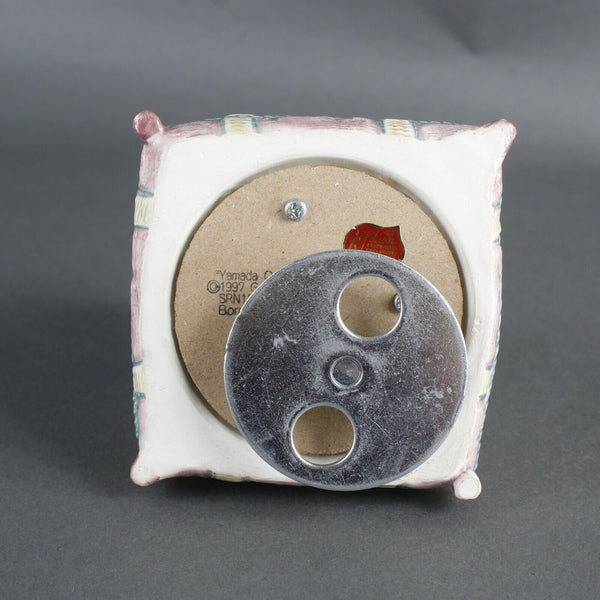 Lefton 1997 Yamada 4" White Pink Yellow Green Born Free Music Box