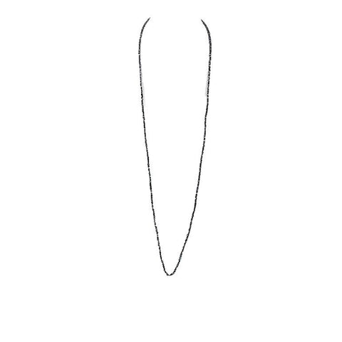 Gorjano Sz 36" Navy Silver Crystal Sterling Silver Spike Necklace