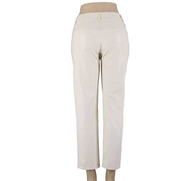 LBLC Pant The Label Sz S x 27.5  White Pockets Ankle 100% Polyester Pant