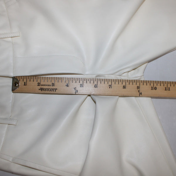LBLC Pant The Label Sz S x 27.5  White Pockets Ankle 100% Polyester Pant