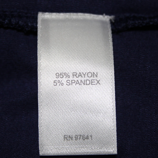 J Jill Dress Sz M Navy Blue Short Sleeve Pockets Maxi Rayon Spandex Dress