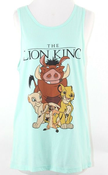 Disney Sz L 11-13 Juniors Mint Green Multi Lion King Cotton Polyester Top