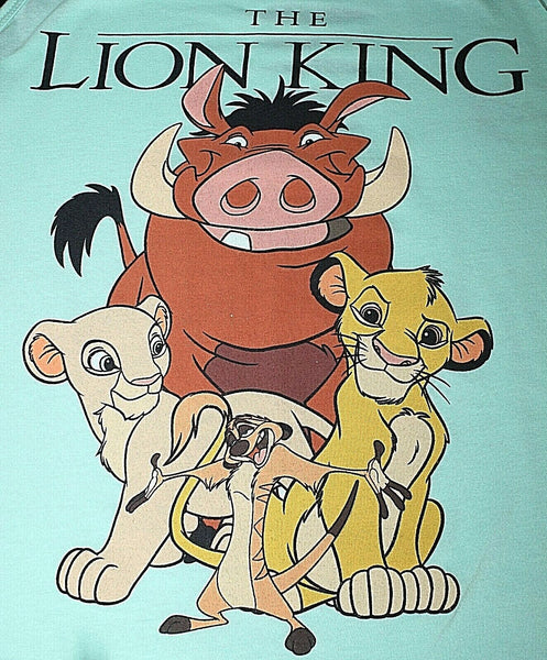 Disney Sz L 11-13 Juniors Mint Green Multi Lion King Cotton Polyester Top