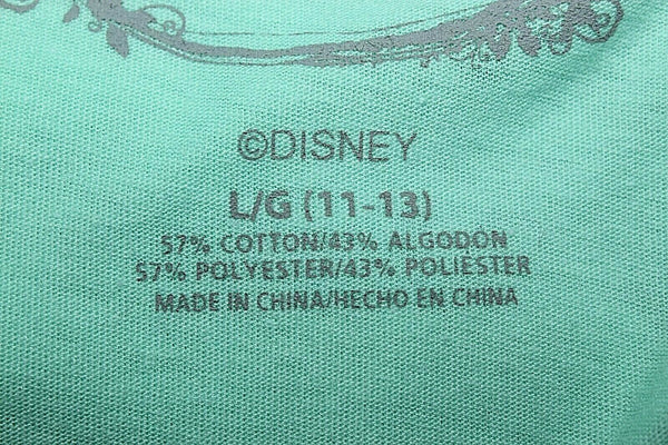 Disney Sz L 11-13 Juniors Mint Green Multi Lion King Cotton Polyester Top