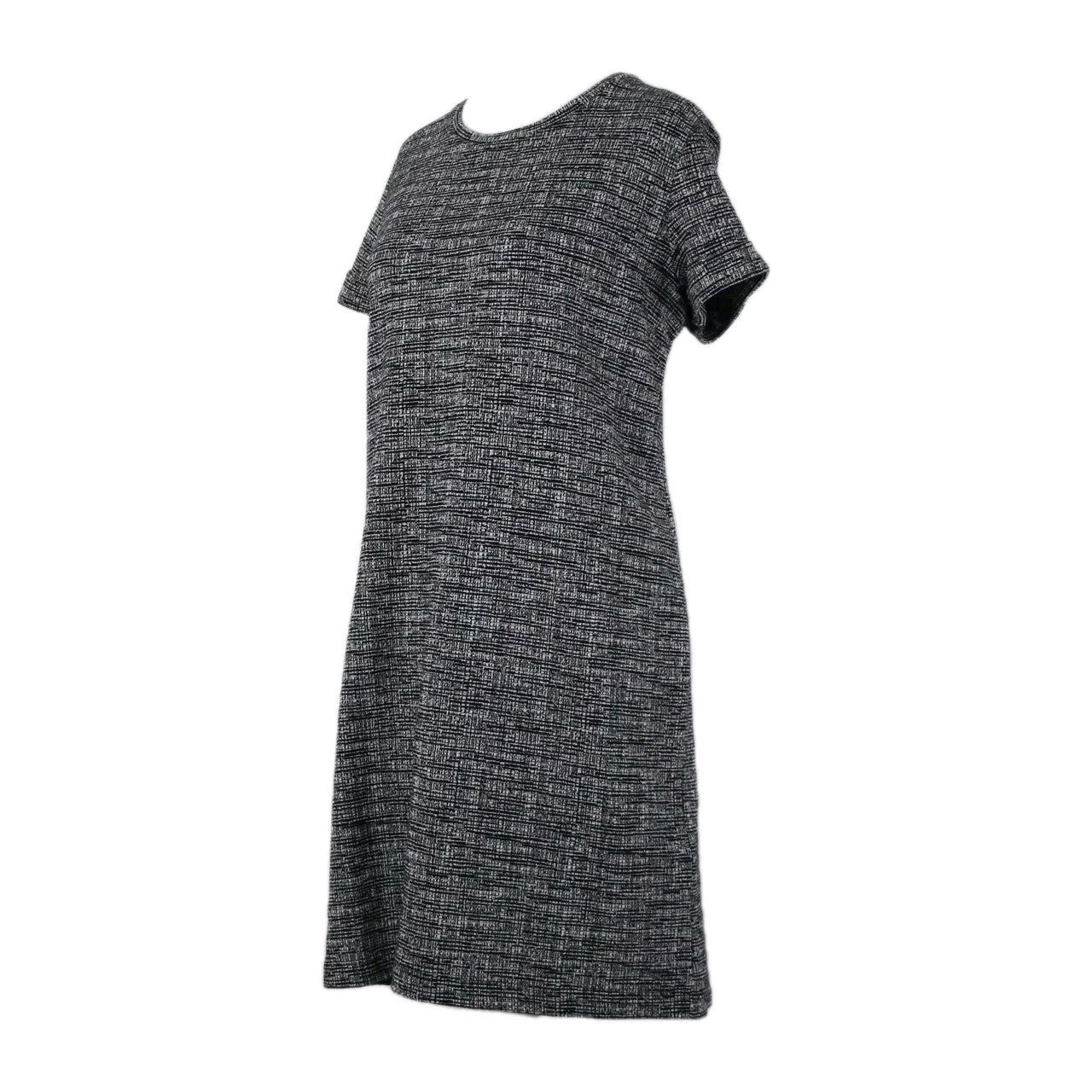 Rachel Zoe NEW Sz M Black White Short Sleeve Unlined Cotton Polyester Dress