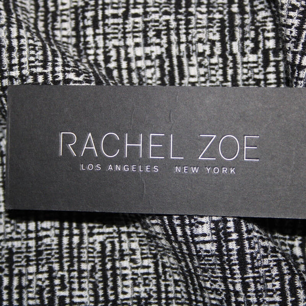 Rachel Zoe NEW Sz M Black White Short Sleeve Unlined Cotton Polyester Dress