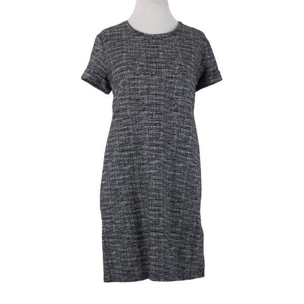 Rachel Zoe NEW Sz M Black White Short Sleeve Unlined Cotton Polyester Dress