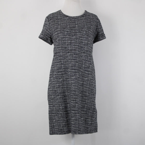 Rachel Zoe NEW Sz M Black White Short Sleeve Unlined Cotton Polyester Dress