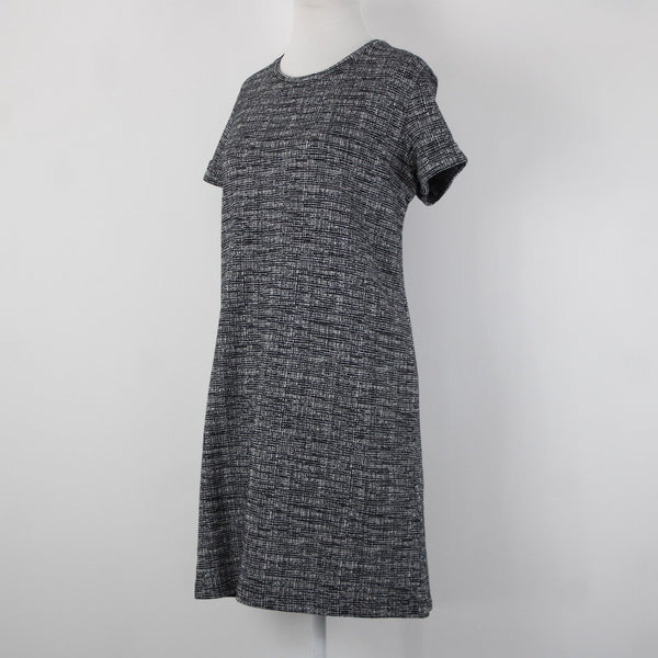 Rachel Zoe NEW Sz M Black White Short Sleeve Unlined Cotton Polyester Dress