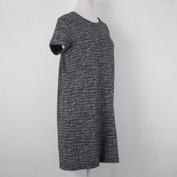 Rachel Zoe NEW Sz M Black White Short Sleeve Unlined Cotton Polyester Dress