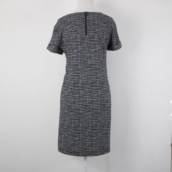 Rachel Zoe NEW Sz M Black White Short Sleeve Unlined Cotton Polyester Dress