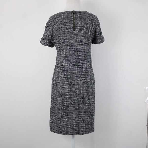 Rachel Zoe NEW Sz M Black White Short Sleeve Unlined Cotton Polyester Dress