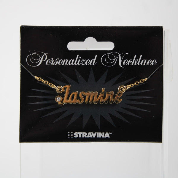 JASMINE NEW Name Goldtone Rhinestone Accent 14.5" W 4.5" Multi Ring Ext Necklace