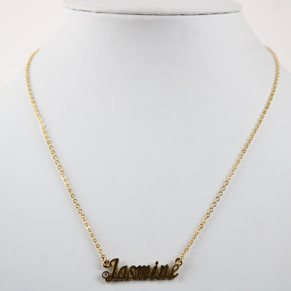JASMINE NEW Name Goldtone Rhinestone Accent 14.5" W 4.5" Multi Ring Ext Necklace
