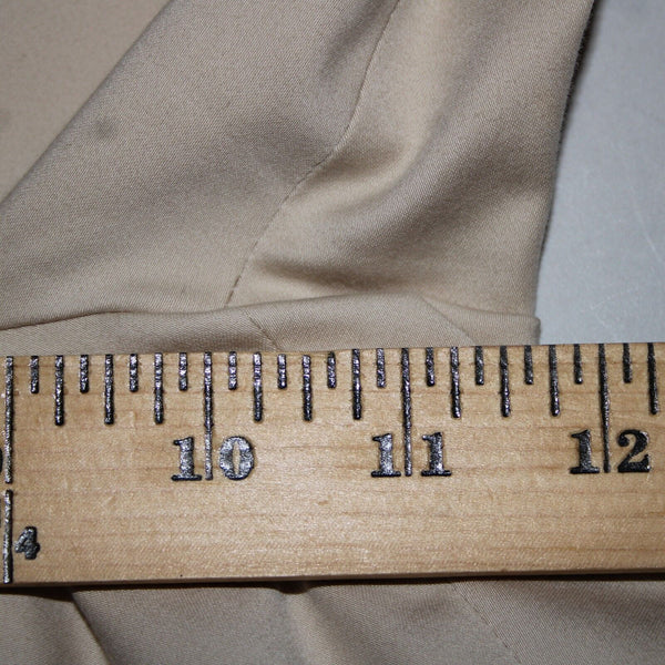 Akris Bergdorf Goodman Sz 8 x 26 Tan Straight Leg Side Zip Cotton Capri Pant