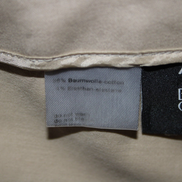 Akris Bergdorf Goodman Sz 8 x 26 Tan Straight Leg Side Zip Cotton Capri Pant