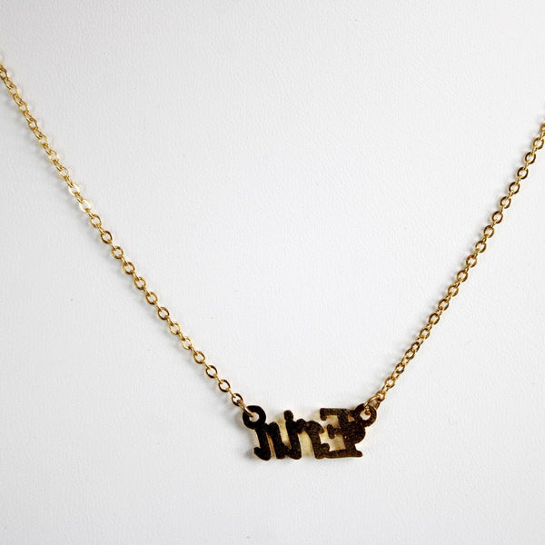 ERIN NEW Name Goldtone Rhinestone Accent 14.5" w 4.5" Multi Ring Ext Necklace