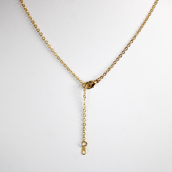 ERIN NEW Name Goldtone Rhinestone Accent 14.5" w 4.5" Multi Ring Ext Necklace