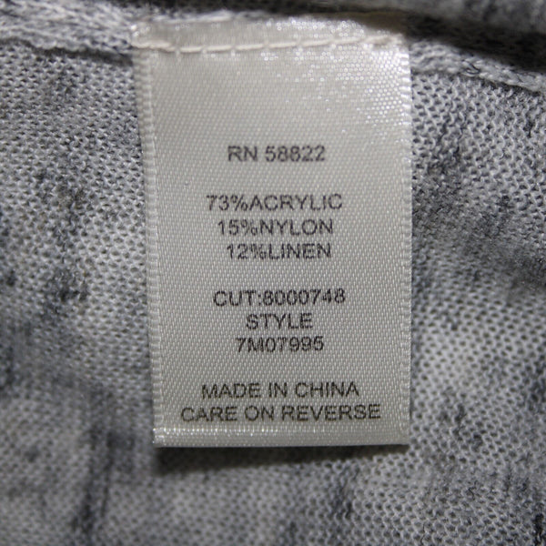 Max Studio Philomene NEW Sz XS Gray Multi Color Pockets Acrylic Nylon Linen Top