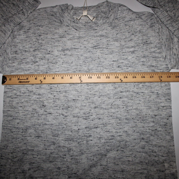 Max Studio Philomene NEW Sz XS Gray Multi Color Pockets Acrylic Nylon Linen Top
