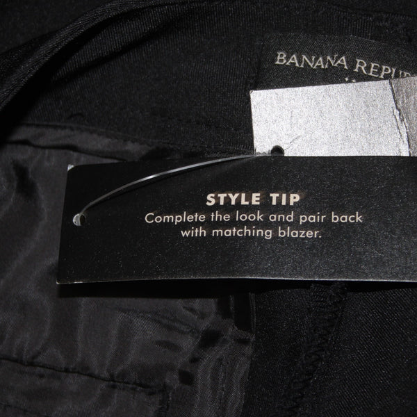 Banana Republic Pant NEW $100 Bootcut Fit Sz 4P x 31 Black Poly Spandex Pant