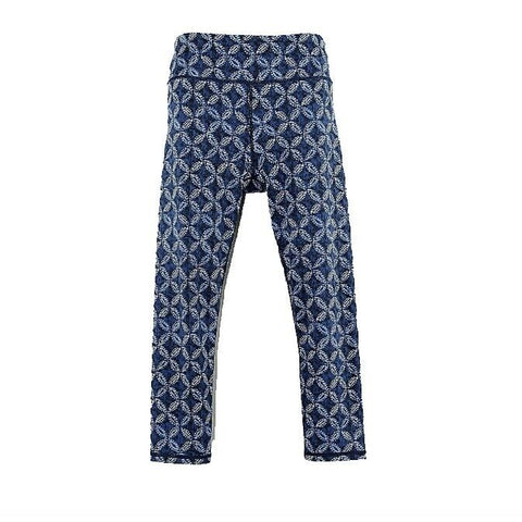 Polo Ralph Lauren Sz S x 22 Blue White Nylon Elastane Active Wear Crop Pant