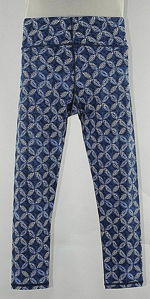 Polo Ralph Lauren Sz S x 22 Blue White Nylon Elastane Active Wear Crop Pant